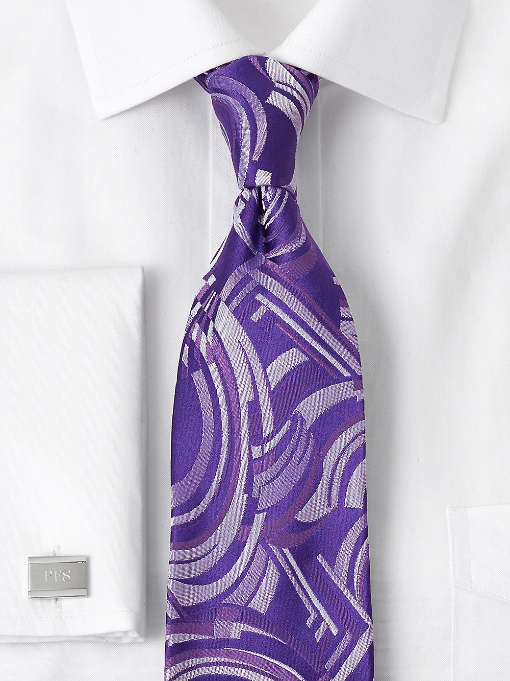 Purple Haze Silk Tie: Abstract Art for Your Neck - Elevate Your Style Today